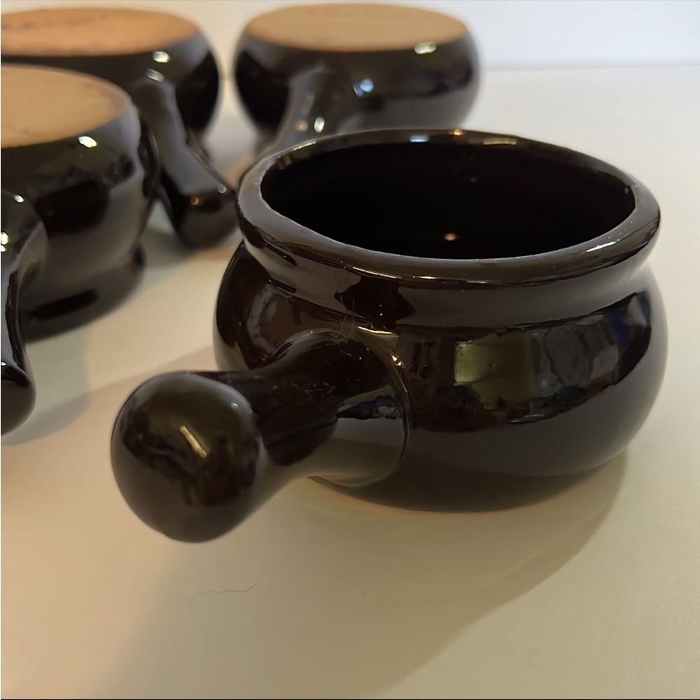 Individual Soup Crocks French Onion Soup Bowls Vintage Taiwan Set of 4